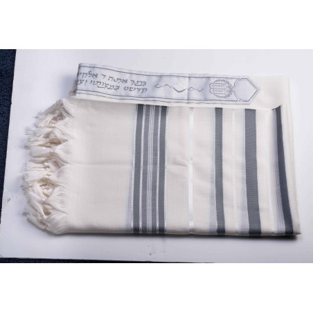 Talit Tachbets blanc
