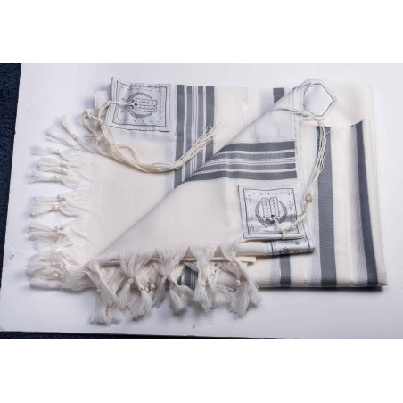 Talit Tachbets blanc