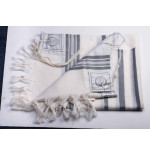 Talit Tachbets blanc