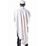 Tallit Gadol Pèer Kal Blanco