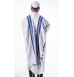 Talit Gadol - bandes bleues