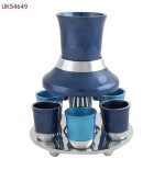 ALUMINUM WINE DIVIDER WITH 6 SMALL CUPS 21 CM - COLORFUL