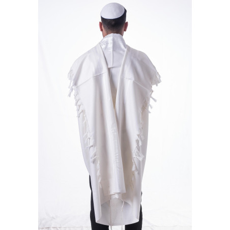 Talit Tachbets blanc