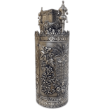 BOITIER SEFER TORAH PLAQUÉ ARGENT