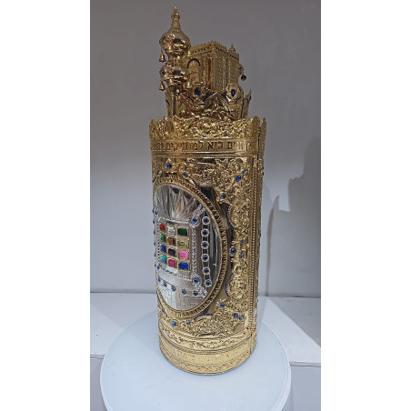 Coracha para Sefer Torah plata y oro