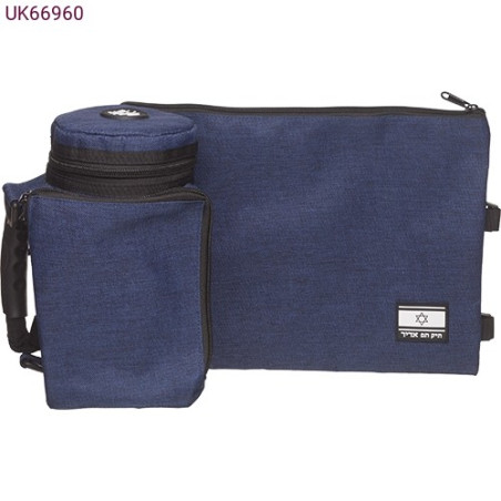 boite talit et téfiline armée bleu
