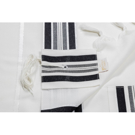 Talit Tashbetz Negro y Plata – Talit4You