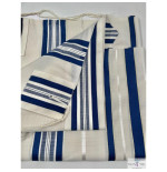 טלית תשבץ כחול וכסף – Talit4You
