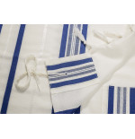 טלית תשבץ כחול וכסף – Talit4You