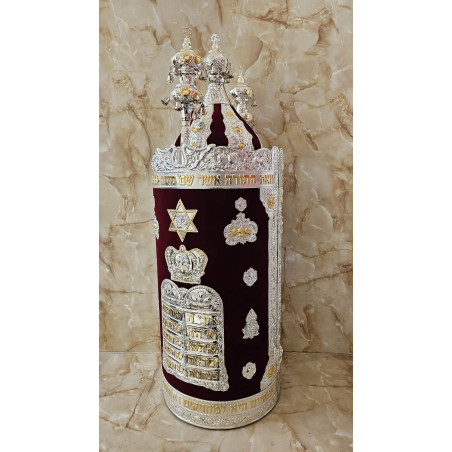 Boitier sefer torah en velours