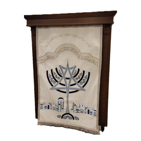 פרוכת מנורה ירושלים מודרנית