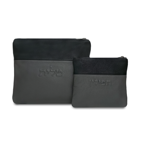 Pochettes 100% cuir noir et gris