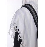 Talit Shabbat con rayas negras