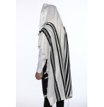 Tallit for Synagogue black bands