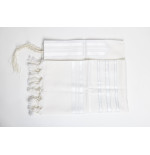 Tallit for Synagogue silver stripes