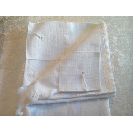 Talit Tachbets blanc